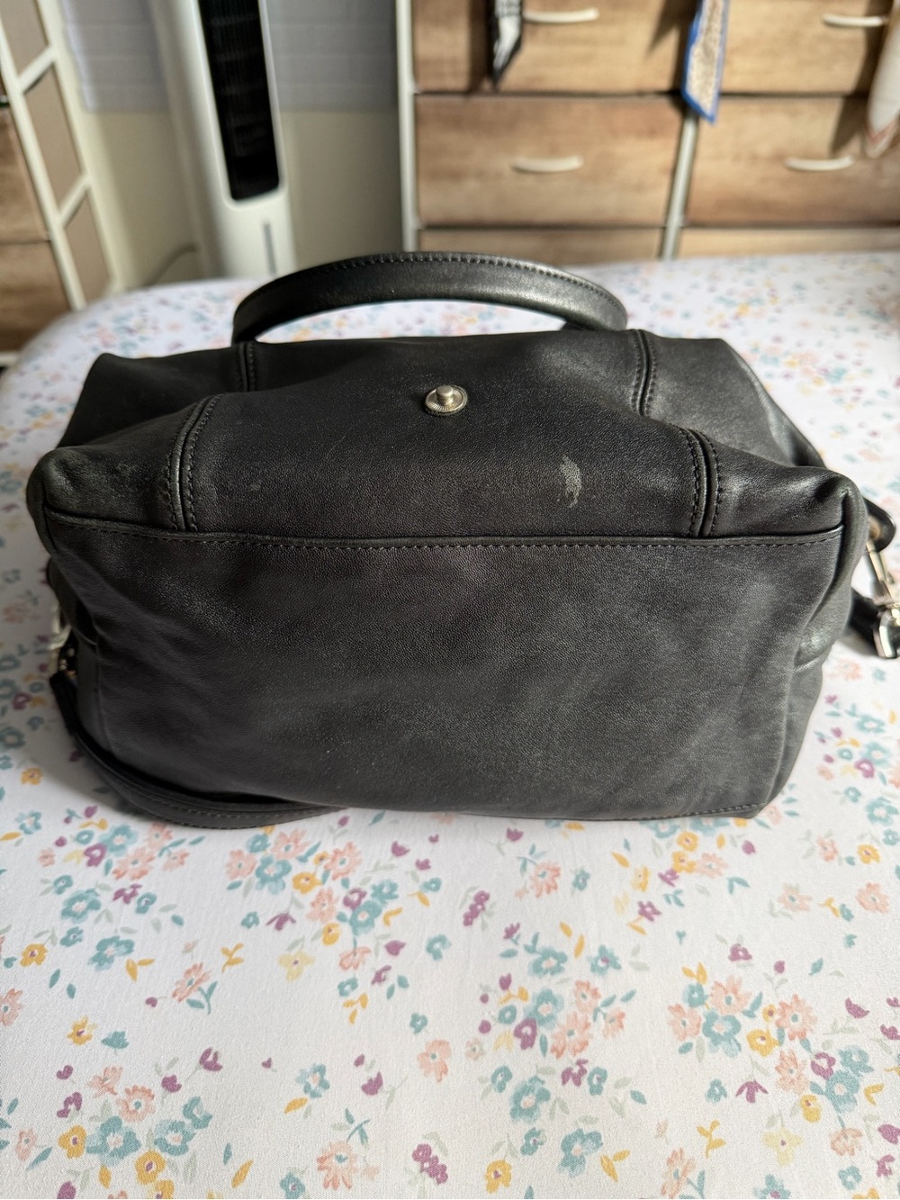Longchamp Black Leather Top-Handle & Crossbody Satchel - Picture 4 of 10